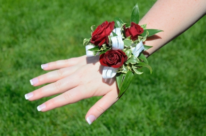 Red Sweethearts Corsage