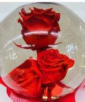Red triple rose globe  