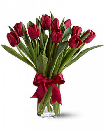 Red Tulip Vase Colors may vary due to supply Tulip Vase