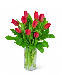 Red Tulips Flower Arrangement