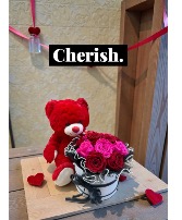 Red velvet cherish floral arrangement