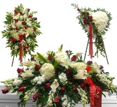 Red & White 3 Piece Sympathy Set