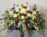 Red, White, and Blue Casket Spray 