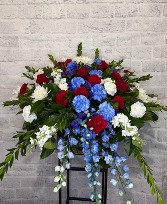 Red, White and Blue Casket Spray 