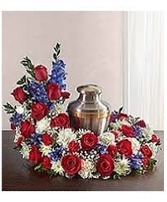 Red White and Blue Cremation Wreath  Cremation Wreath 