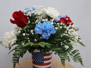 Red White and Blue For You Centerpiece- Round
