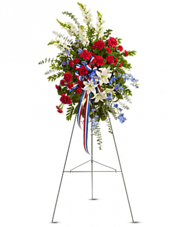 Red White and Blue Standing Spray