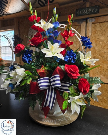 Red, White and Blue Sympathy Basket  