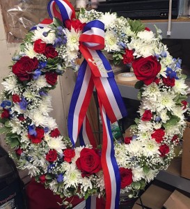We Salute You Sympathy Wreath