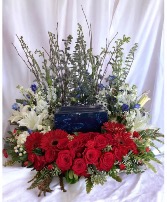 Red, White, and Blue Urn memorial