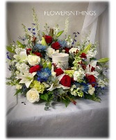 Red, White and Blue Urn Spray