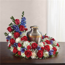 Red, White, and Blue Urn Wreath 