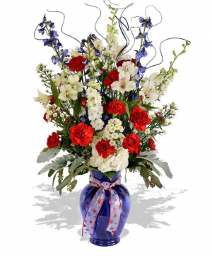 Red, White, and Blue  Vase Arrangement
