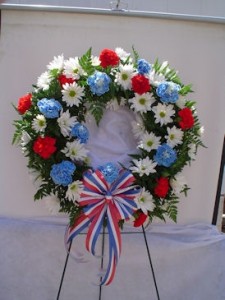 Red, White and Blue Wreath Sympathy