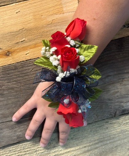 Red white and blue  Wrist Corsage