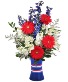 Red, White & Beautiful Bouquet of Flowers