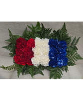 Red, White & Blue Carnation Flag Arrangement