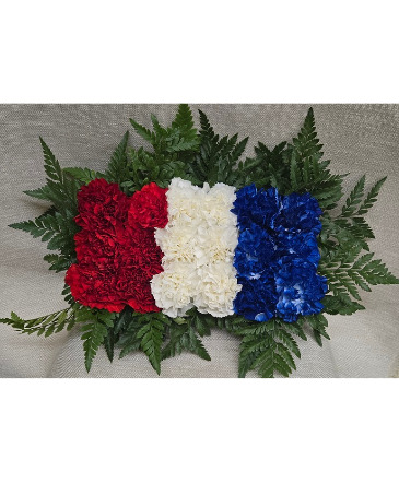 Red, White & Blue Carnation Flag Arrangement in Croton On Hudson, NY | Marshall's at Cooke's Flowers