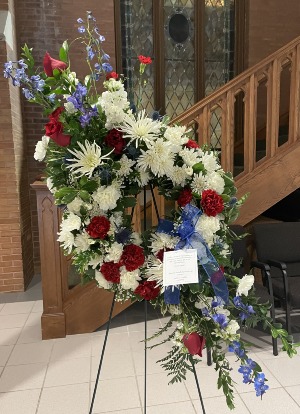 Red, White & Blue Easel Wreath FD-283