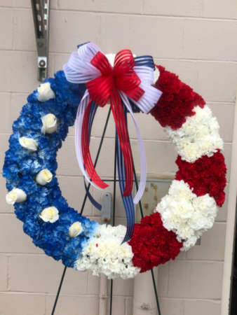Red, White & Blue Patriotic Wreath Wreath