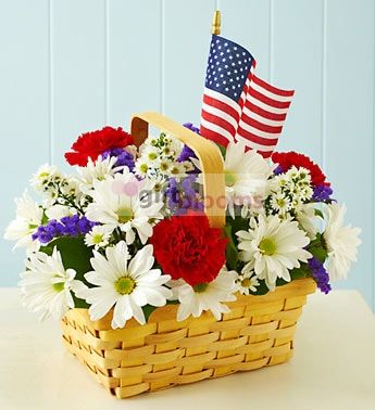 Red White Blue Salute Basket in Franklin, IN | COFFMAN'S FLOWER STUDIO
