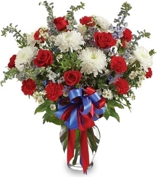 RED, WHITE & BLUE SYMPATHY ARRANGEMENT in Germantown, MD - GENE'S ...