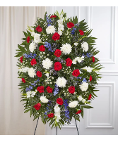 Red, White & Blue Sympathy Standing Spray Standing spray 