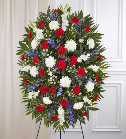 Red White & Blue Tribute  Standing Spray