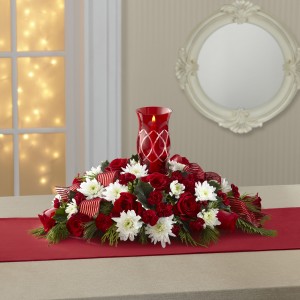 Red & White Centerpiece  holiday