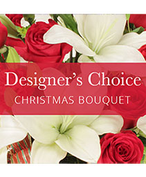 Red & White Designers Choice Christmas Bouquet 