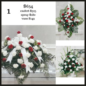 Red & White Funeral Funeral Package