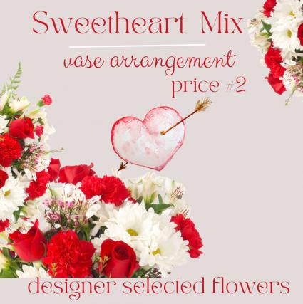 Sweetheart Mix-Price #2-Vase Arrangement 