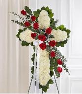 Red & White Standing Cross ( Pick Your Color) 