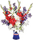 Red White & True Blue Floral Arrangement