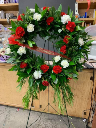 Red & White wreath