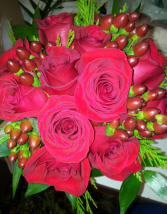 Reds & Greens Bridal Bouquet