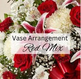 Red/White Vase Arrangement 