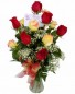 Red/Yellow Roses Vase Arrangement