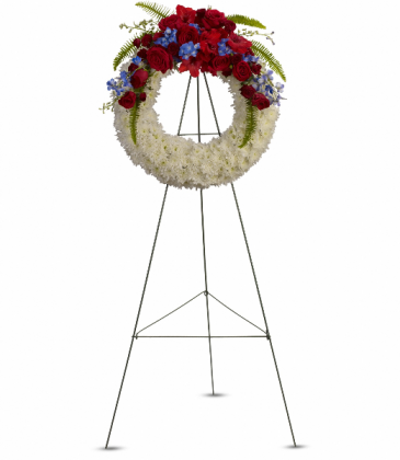 Reflections of Glory Wreath Standing Easel in Rossville, GA | Ensign The Florist