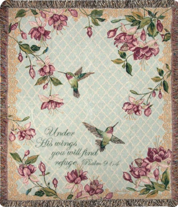 Refuge Under His Wings Tapestry Throw