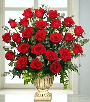 Regal Roses Urn Funeral Flowers