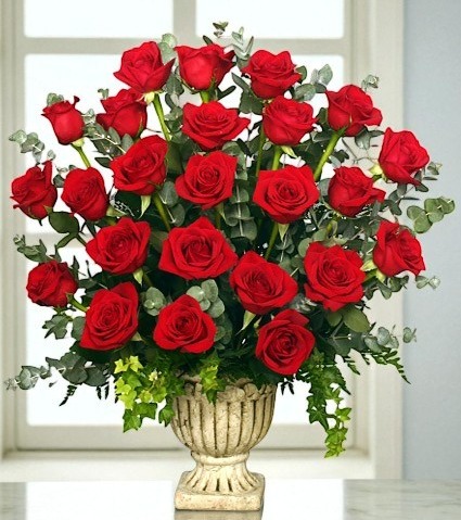 Regal Roses Urn Funeral Flowers