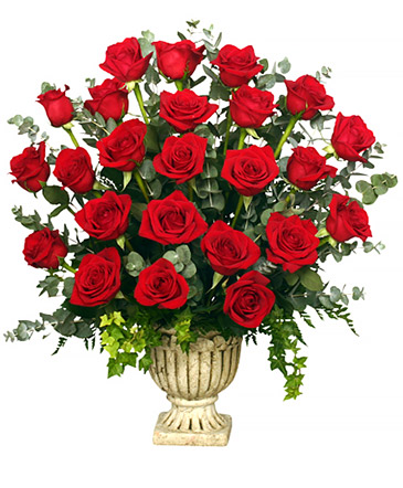 Regal Roses Urn Funeral Flowers in Newmarket, ON | FLOWERS 'N THINGS FLOWER & GIFT SHOP