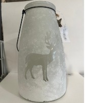 Reindeer Frosted Vase Vase