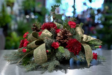 Reindeer Sighting  Table Centerpiece in South Milwaukee, WI | PARKWAY FLORAL INC.