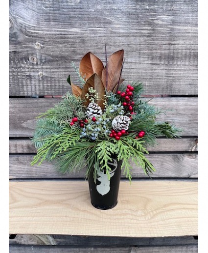 Winter Reindeer Tin Arrangement  