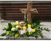 Rejoice In Jesus' Love Handmade Cross Keepsake Table Arrangement