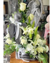 Remember  White  flowers  with different kind of angels