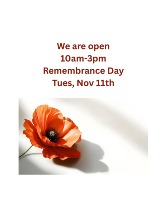 Remembrance Day, Nov 11th, 2024 