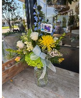 Remembrance Floral arrangement with a photo frame